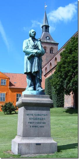 Statue of Hans Christian Andersen in Denmark