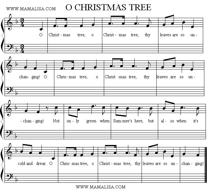 O Christmas Tree - American Children's Songs - The USA - Mama Lisa's World: Children's Songs and ...