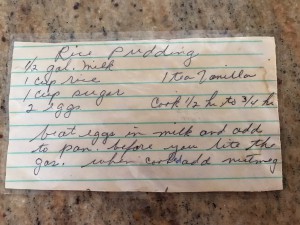 Gma Marie's Rice Pudding Recipe