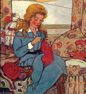 girl-knitting