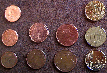 Photo of 1,2, 5 and 10 cent euros