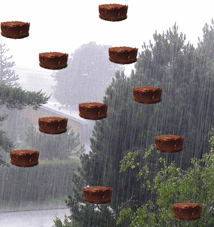 It's raining cake!