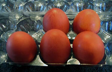 Photo of Eggs Dyed Naturally Red