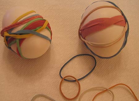 Rubber banded Eggs