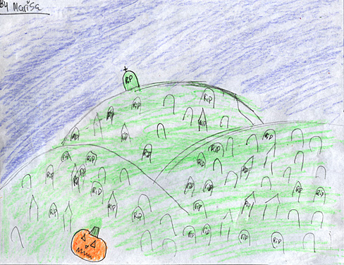 Kids Halloween Art - RIP