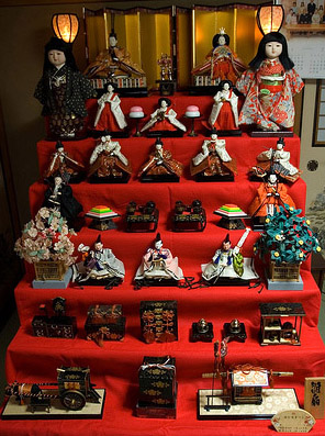 Photo of Hina Dolls on Alter for Hina Matsuri