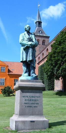 Statue of Hans Christian Andersen in Denmark