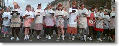 Photo of the Pancake Day Race