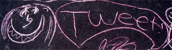 Photo of Chalk Drawings on Driveway