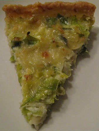 Photo of a piece of Leek Tart