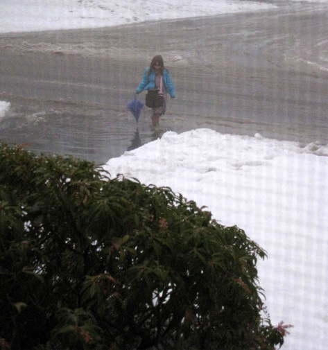 Photo of Slushy Weather - Kid in a Puddle