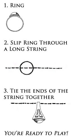 Game Parlor by Meridian Point ~ Wood w/Ring on a String ~ Simple Game of  Skill