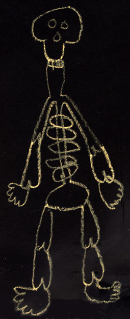 Kids Halloween Art - Skeleton