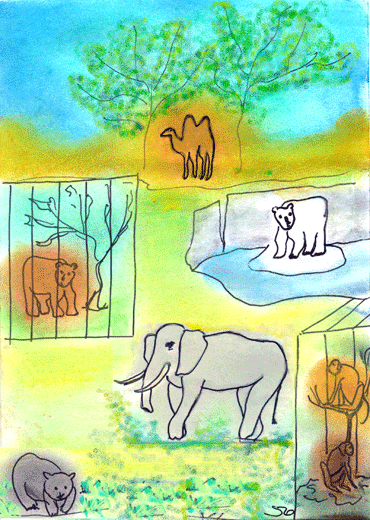 At The Zoo - Chansons enfantines anglaises - Angleterre - Mama Lisa's World en français: Comptines et chansons pour les enfants du monde entier  - Intro Image