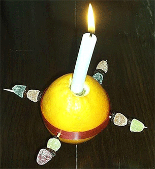 Photo of a Christingle from Wiki
