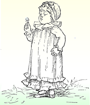 Illustration of a Girl with a Dandelion