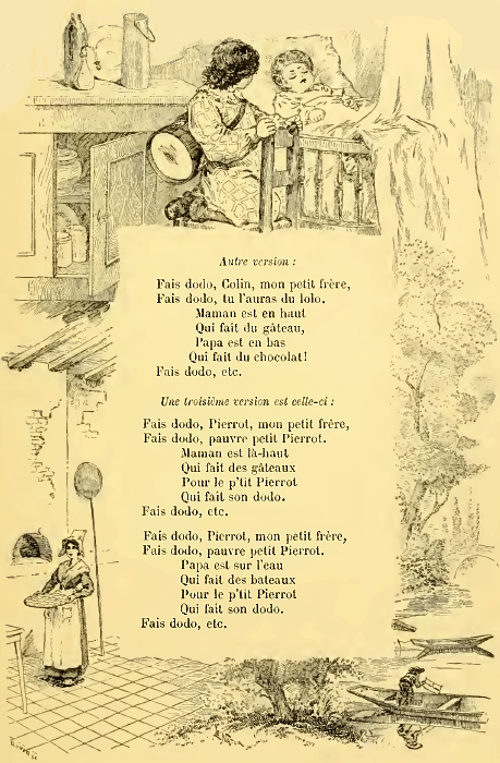 Fais dodo, Colas mon p'tit frère - French Children's Songs - France - Mama Lisa's World: Children's Songs and Rhymes from Around the World  - Comment After Song Image