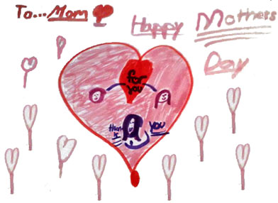 Kids Mothers Day Drawing