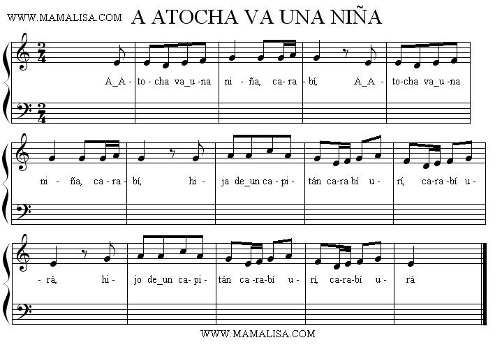 Sheet Music - A Atocha va una niña