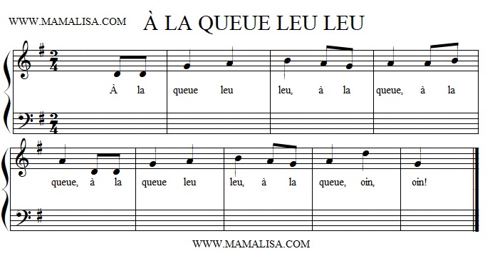 À la queue leu leu - French Children's Songs - France - Mama Lisa's World: Children's Songs and Rhymes from Around the World 1