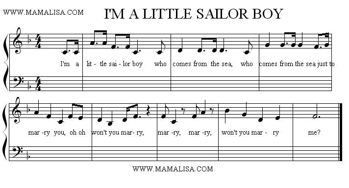 Partition musicale - Little Sailor Boy