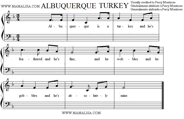Sheet Music - Albuquerque Turkey