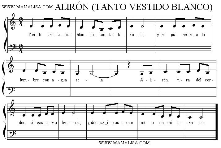 Partition musicale - Alirón