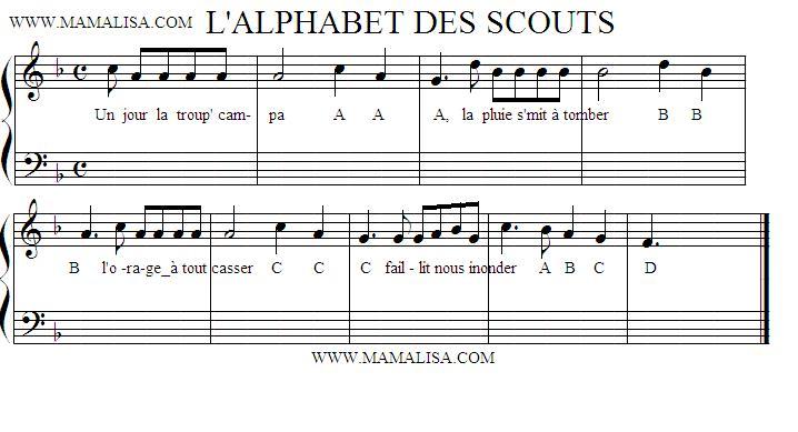 Partition musicale - Alphabet des Scouts