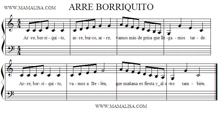 Sheet Music - Arre borriquito