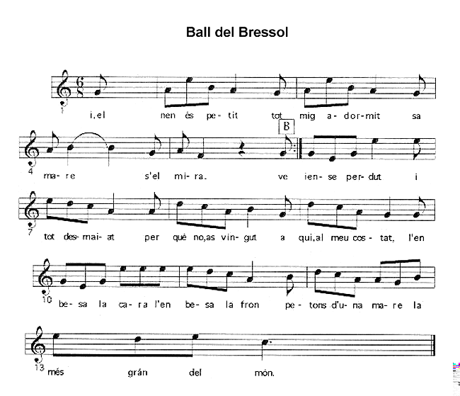 Sheet Music - Ball del bressol