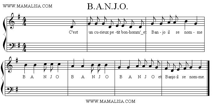 Partition musicale - Banjo