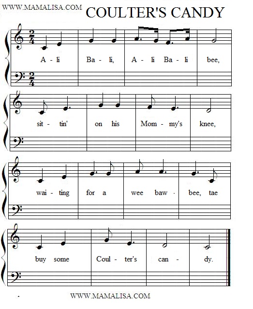 Sheet Music - Coulter's Candy