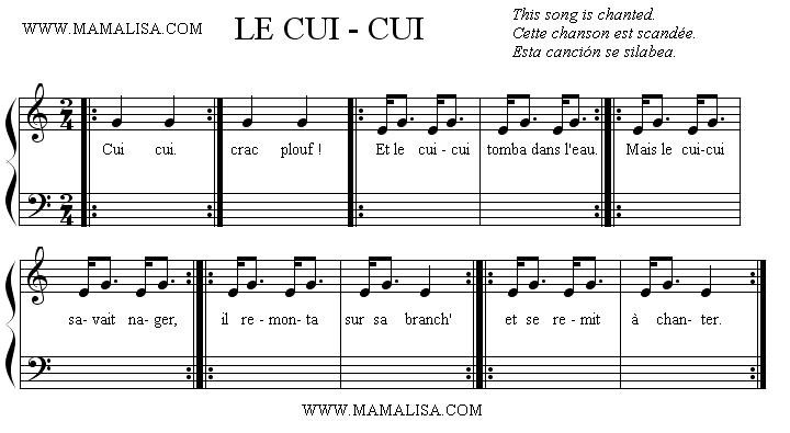 Sheet Music - Cui-Cui