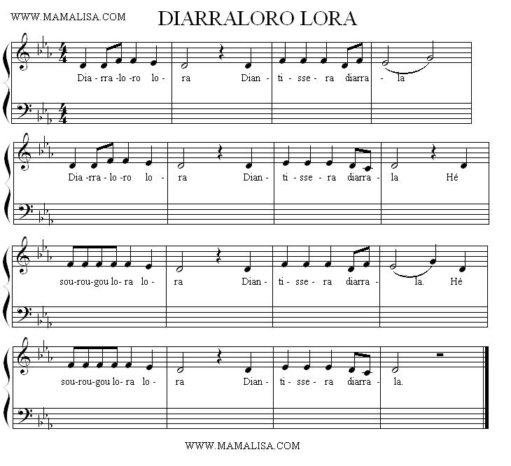 Sheet Music - Diarra loro lora
