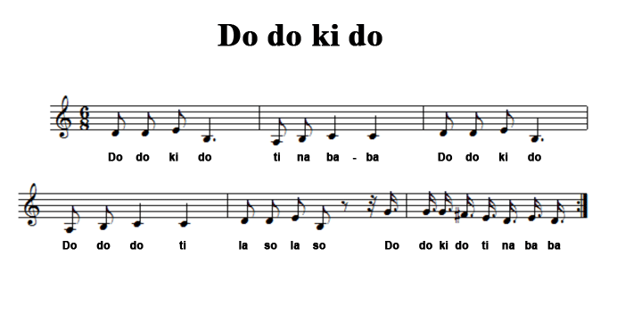 Partition musicale - Do do ki do