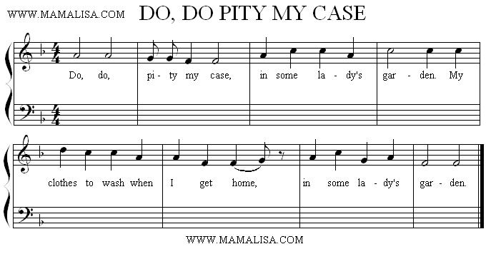 Sheet Music - Do, Do Pity My Case