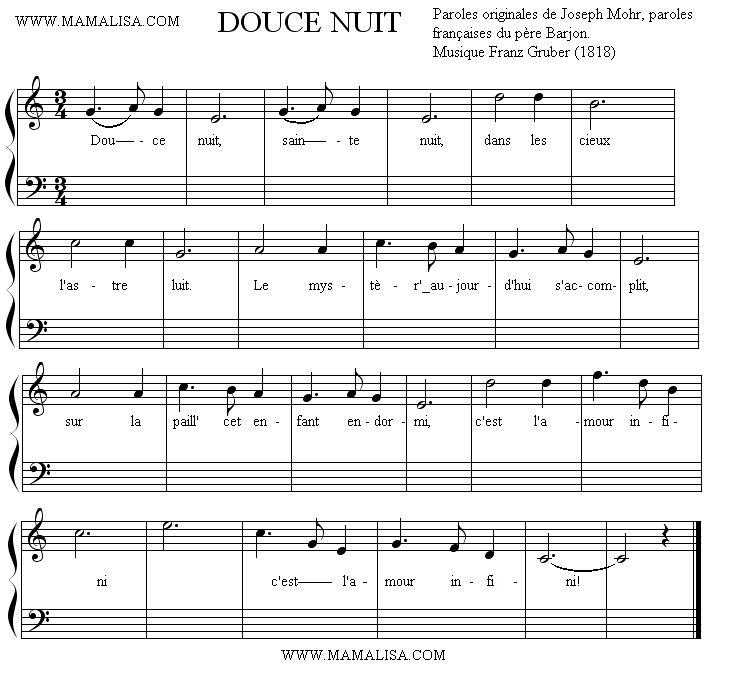 Sheet Music - Douce nuit