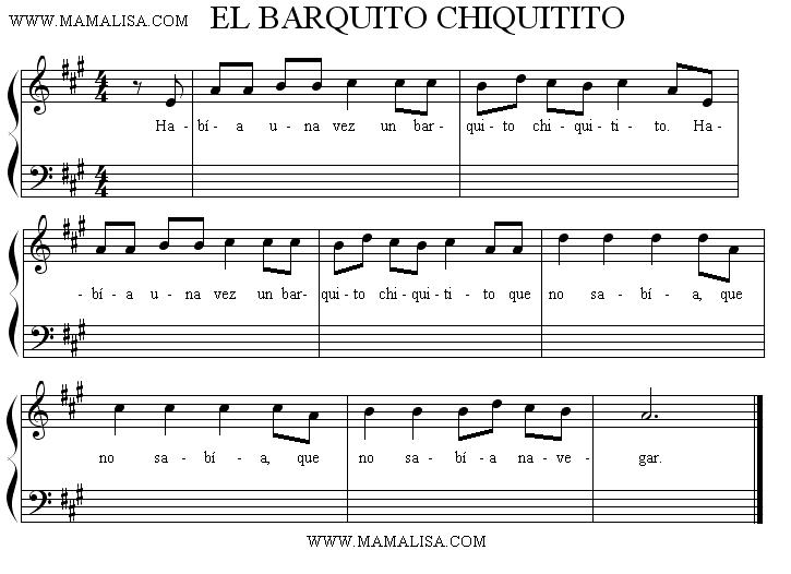 Sheet Music - El barquito chiquitito