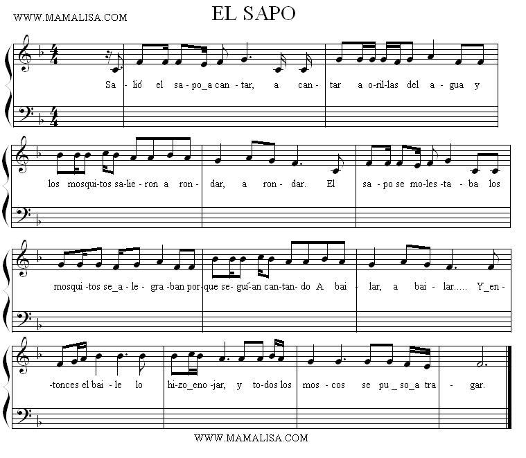 Sheet Music - El sapo