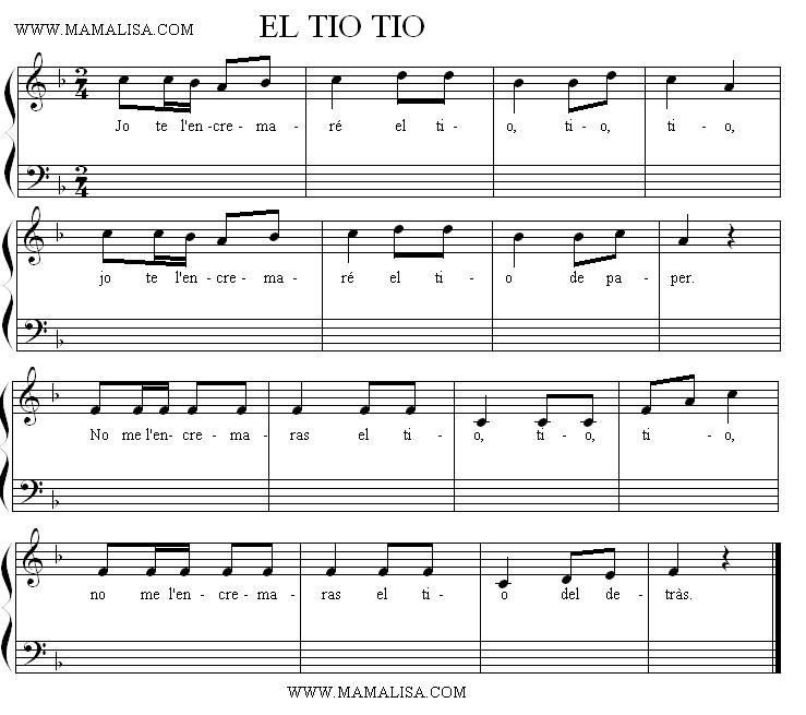 Sheet Music - El tio tio