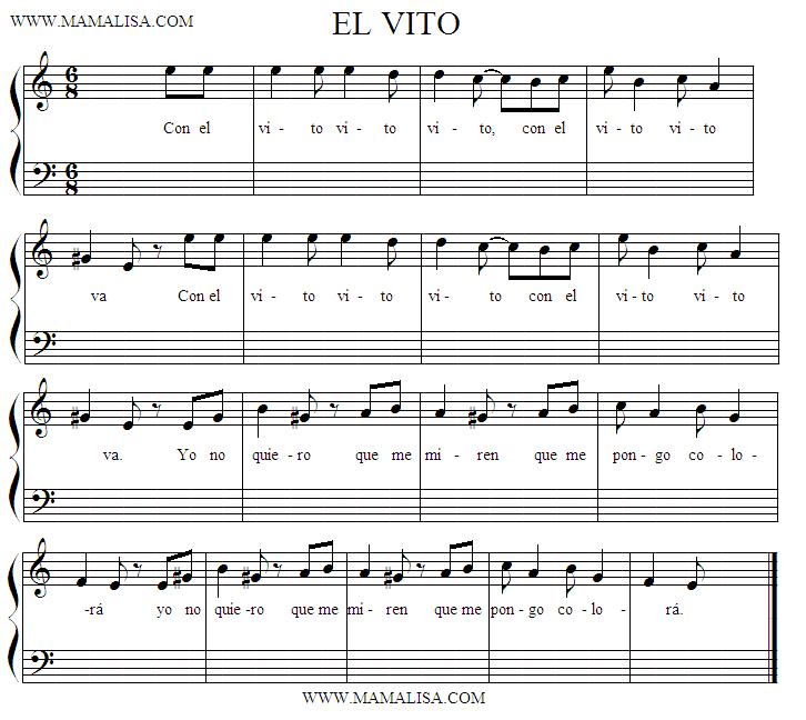 Sheet Music - El vito