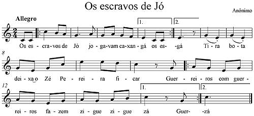 Score of Escravos de Jo