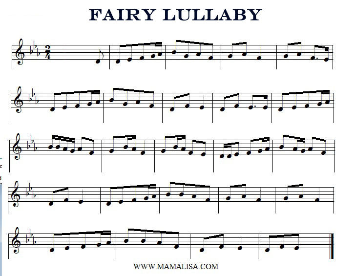 Sheet Music - Fairy Lullaby