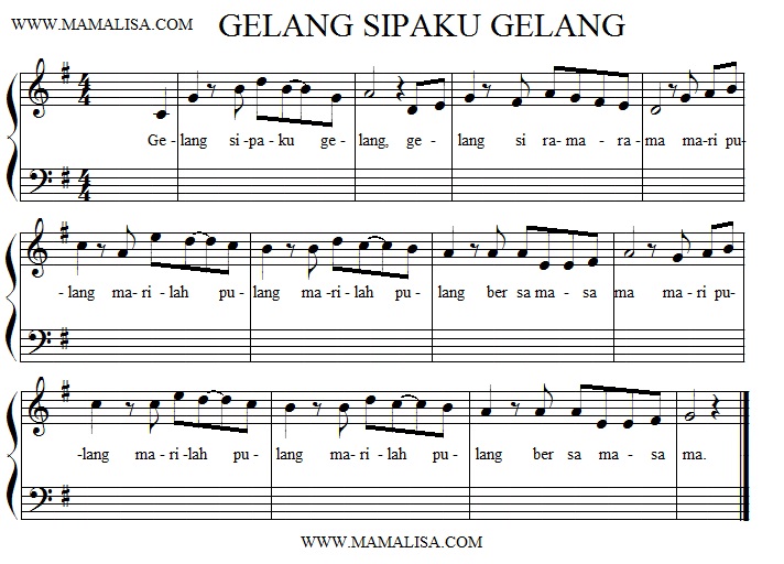 Gelang sipaku gelang Indonesian Children s Songs Gelang sipaku gelang Indonesian Children s Songs