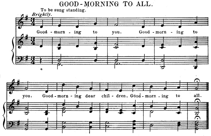 Sheet Music - Good Morning to All