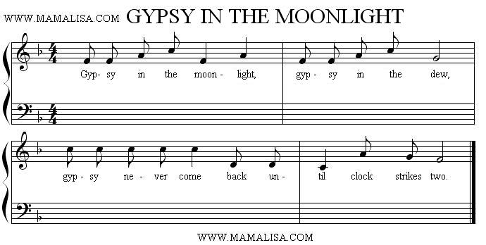 Partition musicale - Gypsy in the Moonlight