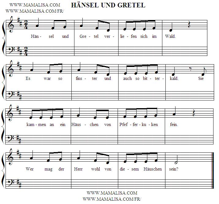Partition musicale - Hänsel und Gretel