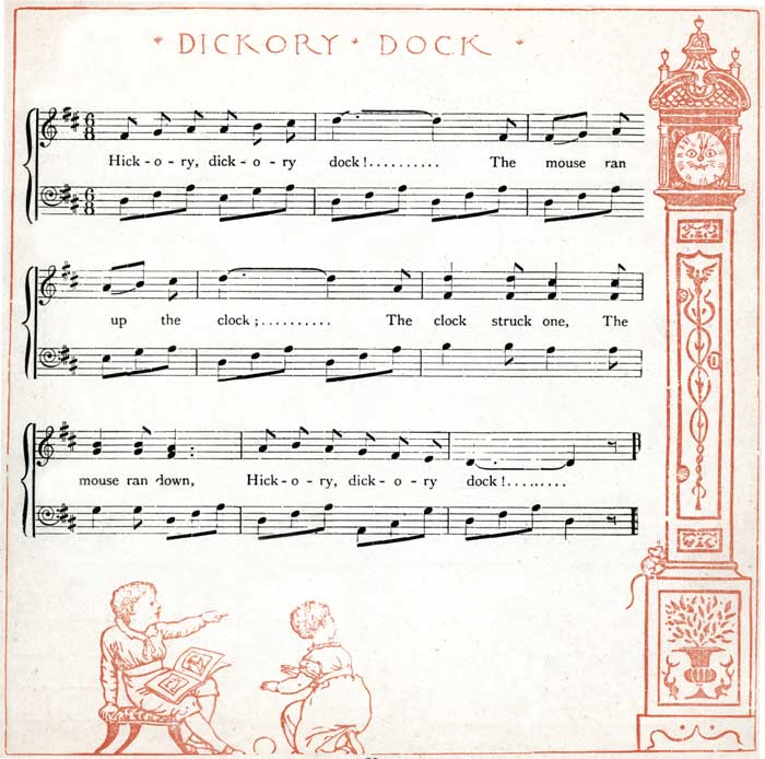 Partition musicale - Hickory, Dickory, Dock