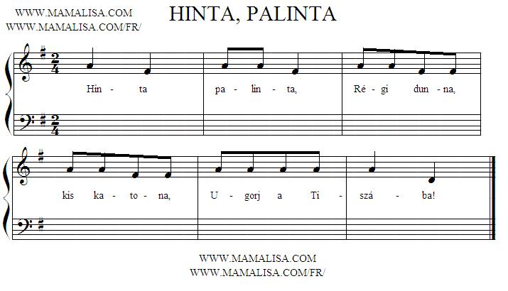 Sheet Music - Hinta, palinta