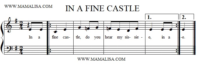 Partition musicale - In a Fine Castle